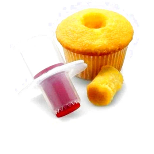 GXHUANG 2pcs Cupcake Corer Tools Muffin Cake Pastry Corer Model Plunger Cutter Decorating Plastic Cake Digging Holes Device - Cupcake Filling ToolMini Cupcake Corer - Cupcake Hole Punch -