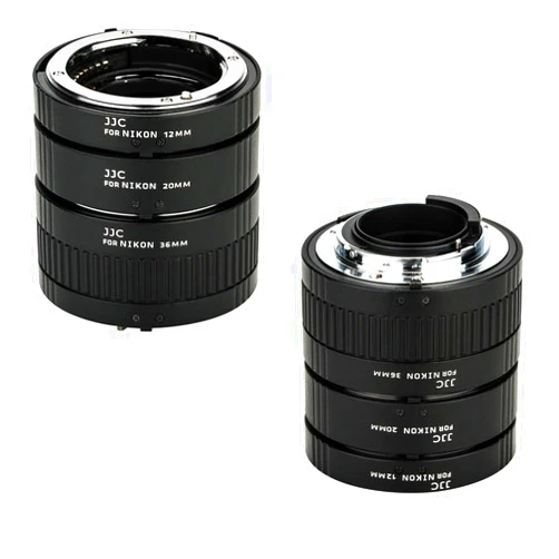 JJC F Mount Auto Focus Macro Extension Tube Set for Nikon D850 D750 D780 D3500 D3400 D7500 D7200 D7100 D7000 D5600 D5500 D5300 D5200 D5100 D5000 D3300 D3200 D3100 D800 D810 D700 D610 D600 D500 & More