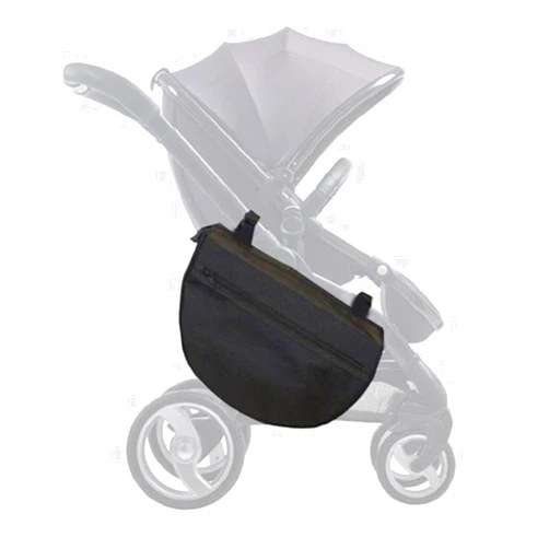 ROMIRUS Insulated Stroller Organizer, Side Sling Stroller Saddle Bag, Black