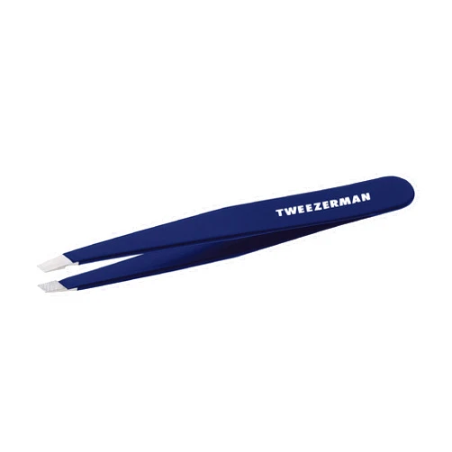 Tweezerman Exclusive Evening Blue Slant Tweezer - Hair Removal Tweezers, Stainless Steel