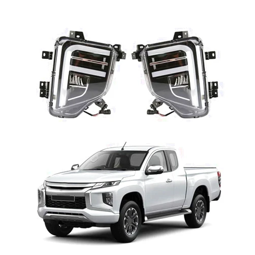 SYDKTWKM for Mitsubishi L200 2019-2021 Front Fog Light Assembly Daytime Running Lights Front Bar Lights Turn Lights