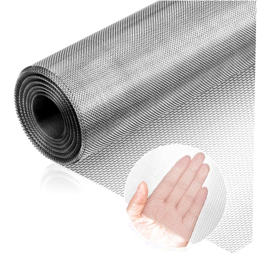 Valchoose 304 Stainless Steel Mesh 16X144 in (407x3660mm), 20 Mesh Woven Metal Screen Mesh, Pretty Sturdy Wire Mesh Screen Not Rusty, Flexible, Perfect as The Airflow, Unwanted Guests Block Cover