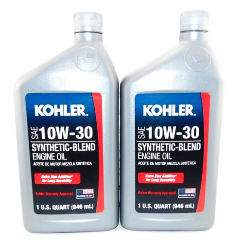 Maintenance 2 PK Kohler Engine 10W30 Synthetic Blend Motor Oil 1 Quart Bottles 25 357 65s