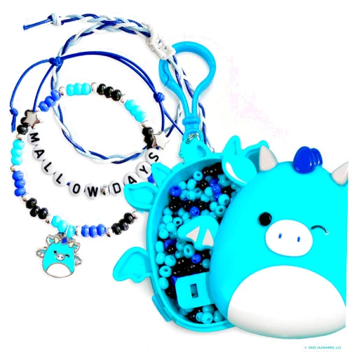 Horizon Group USA Original Squishmallows Tatiana The Dragon Bracelet Kit, Bracelet Making Kit, Friendship Bracelet Kit, Charm Bracelet, Charm Bracelet Making Kit, 7 Year Old Girl Birthday Gifts, Squishmallows for Boys