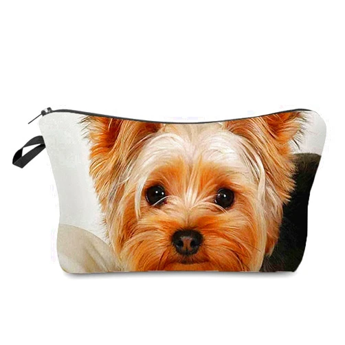 Livel lhood Yorkshire Terrier Cosmetic Bag for Women Cute Small Travel Toiletry Zipper Pouch Present for Dog Lovers Yorkshire Terrier Makeup Bag for Her
