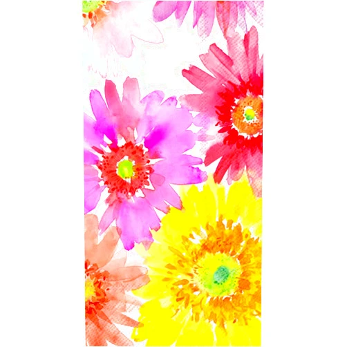 Boston International IHR 3-Ply Paper Napkins, 16-Count Guest Size, Gerberas