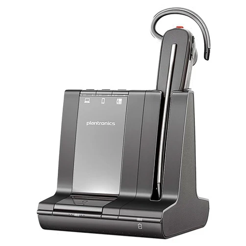 Plantronics - Savi 8240 Office-Wireless DECT Single In-Ear(Mono) Headset-Convertible (3 wearing styles)-Noise Cancelling Mic-Connects to Deskphone/ PC Mac-Works with Teams (Certified), Zoom & more
