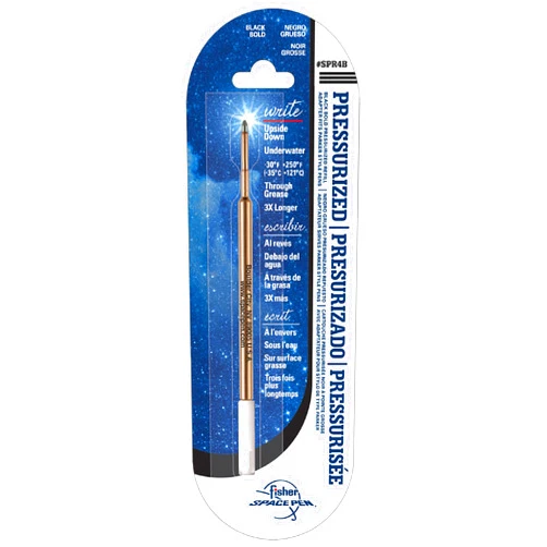 Fisher Space Pen Bold Point Pressurized Cartridge Refill, Black Ink, 1 Pack