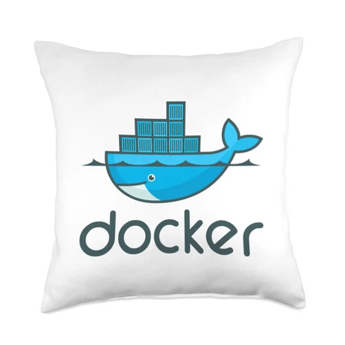 Docker - Software Programmer - Developer - Coder Docker Engine-Deploy and Run Applications Across Platforms Throw Pillow, 18x18, Multicolor