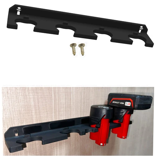 SZWJT-LV Battery Holder for Milwaukee M12, Mount 4 Slot Milwaukee m12 Battery Holder, 12V Battery Holder Milwaukee, Battery Storage for Milwaukee (1pc)