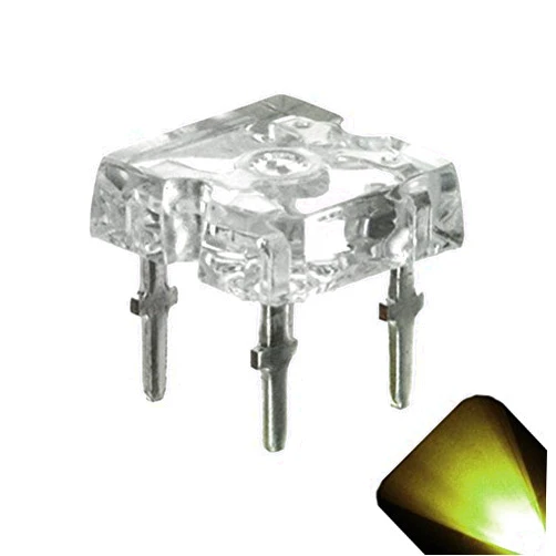 Lighthouse LEDs 5mm Flat Piranha Warm/Soft White LED - Ultra Bright Superflux (Pack of 50)