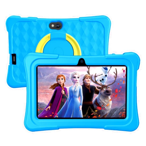 Aiprotablet Kids Tablet, 7 inch Android Tablet for Kids, 6GB RAM 32GB ROM Quad-Core Toddler Tablet with Shockproof Case, Bluetooth, WiFi, Parental Control, 2MP+2MP Dual Camera, GPS, Games (LightBlue)