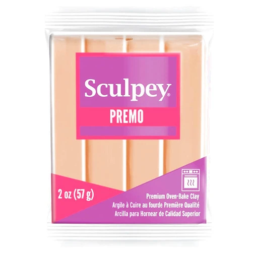 Sculpey Polyform Sculpey Premo™ Polymer Oven-Bake Clay, Beige, Non Toxic, 2 oz. bar, Great for jewelry making, holiday, DIY, mixed media and home décor projects. Premium clay perfect for clayers and artists.