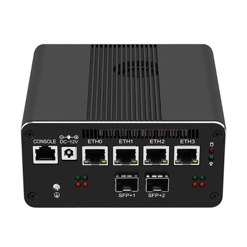 MOGINSOK 10GbE SFP+ Mini PC Micro Firewall Appliance,Intel Pentium Gold 8505 Barebone NO RAM NO SSD 4xIntel I226-V 2.5GbE 2*Intel 10Gb Network Card Firewall Home Server/Router 1xConsole