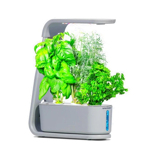 AeroGarden Sprout with Gourmet Herb Seed Pod Kit - Indoor Garden with LED Grow Light, Cool Gray