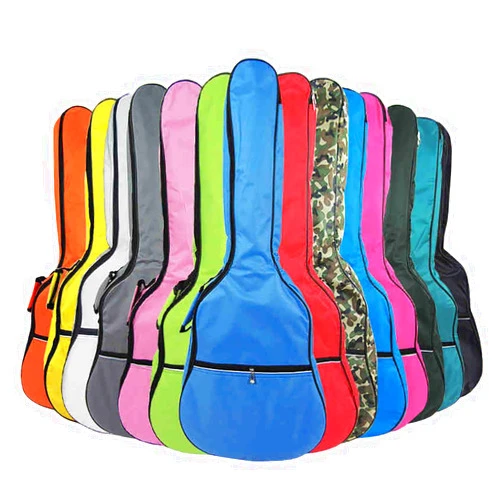 HOT SEAL 5MM Sponge Waterproof Durable Colorful Conventional Guitar Case Bag with Storage (For 36 Inch, Black)