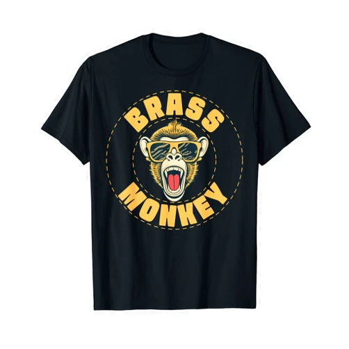 Funny Cool Music Tees Inc Brass Monkey Funny Cool Music T-Shirt