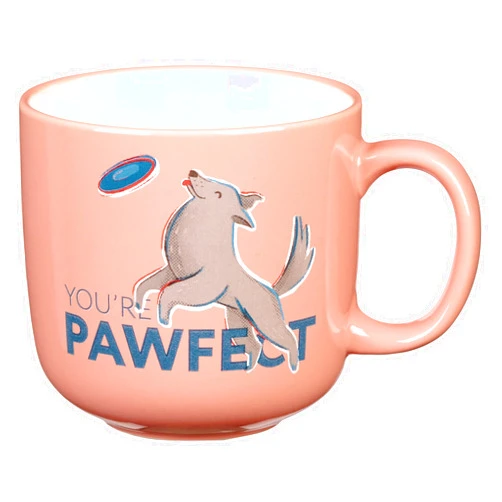 The Fur Side Dog Mom Gift Coffee Mug, You're Pawfect Fun Coffee Cup Gift for Dog Lovers, Samoyed/Husky Breed Owners, Microwave Dishwasher Safe, Ceramic, 14oz