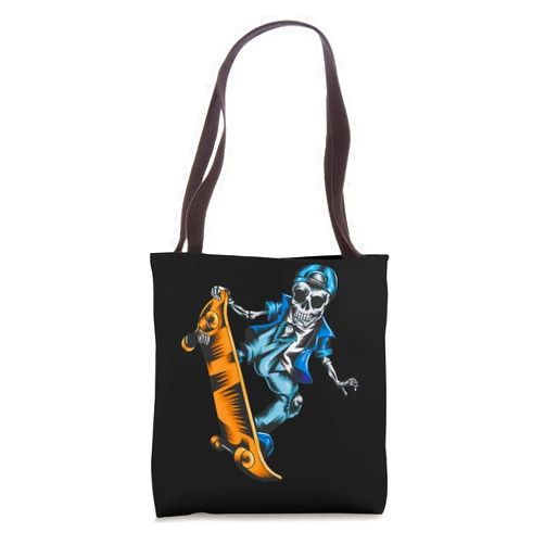 Athlete Skateboard Gangster Skateboarder Skater Skateboarder Skeleton Eaves Walker Boys Best Skater Trick Tote Bag