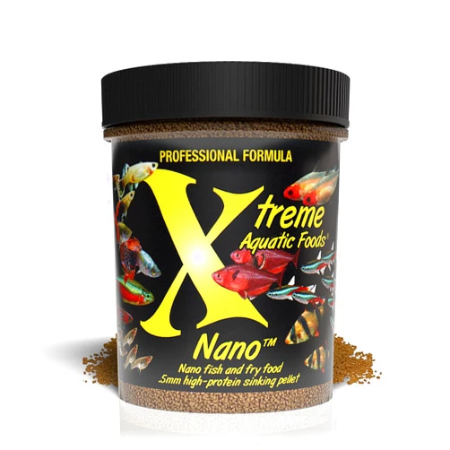 Xtreme Aquatic Foods Xtreme Nano 0.5mm Sinking Pellets – High-Protein Fish Food for Nano & Community Fish, Krill-Based Formula for Color, Immune Support, and Vitality – Complete Nutrition for Small Aquarium Species (9oz)