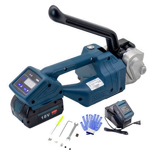 SDRTOP Electric Strapping Machine V1 Handheld Semi-Automatic Banding Tools for 1/2 to 5/8inch PP/PET Plastic Straps Portable Baler Packaging Tensioner kit for Box Pallet