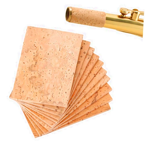 Watris Veiyi Alto Sax Neck Cork Replacement Kit - 10pcs Universal Sax Joint Cork Sheet for Alto/Soprano/Tenor Saxophone