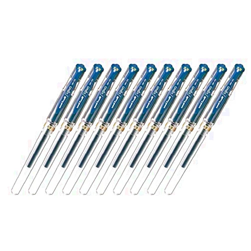 Uni-ball Signo Capped Gel Ink Pen (UM-153) , Bold Point 1.0mm, Blue Black Ink, Value Set of 10