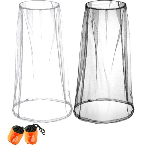 HESTYA 2 Pack Mosquito Head Net Face Mesh Net Mesh Head Protecting Net for Outdoor Hiking Camping Climbing Walking Mosquito Fly Bugs