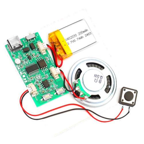 MakerHawk Programmable Sound Recorder Module - DIY Music Voice Recording Module Chip with Speaker, Can Recording 16 Minutes Sound Music for Personalized Greetings, Holiday Crafts Cards