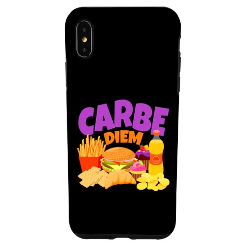 Carbe Diem Carb Queen Food Vibes Only Apparel Co. iPhone XS Max Funny Foodie Carbe Diem Case