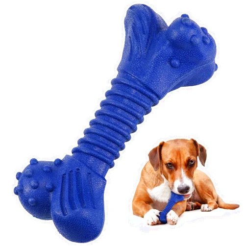 Doudele Dog Toys for Aggressive Chewers, Dog Toys for Medium Large Dogs, Natural Rubber Dog Chew Toys with Beef Flavor, Indestructible Dog Toy, Chew Toys for Aggressive Chewers (Blue)