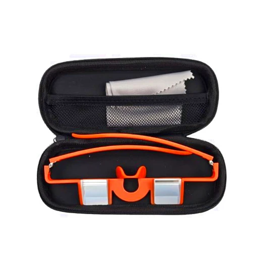 Calcies365 CALCES365 Light Weight Climbing Belay Glasses with Protective Case, (Orange)