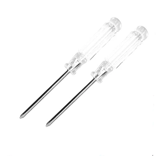 Learsoon 2PACK 3mm Mini Phillips Head Screwdriver for Install and Repair All Kinds of Electronic Equipment, Precision Instruments, Furniture and More (Crystal)