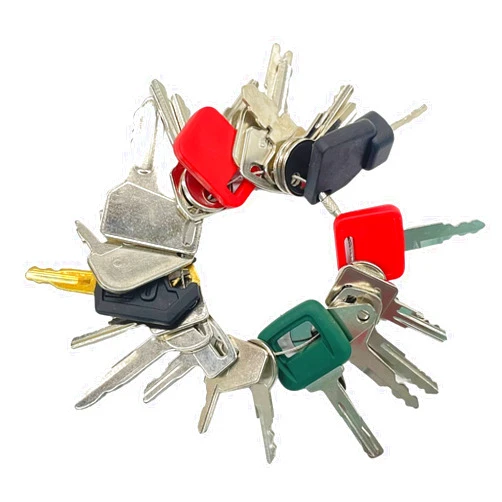 WAH YUE HING Heavy Equipment Keys Master Set, Construction Ignition Key Set Fits Case,Komatsu,Hyster, Cat, JCB, Daewoo, JLG, JD, Forklift, Crown, Volvo, Toyota. Great for Workers and Equipment Opeartors.
