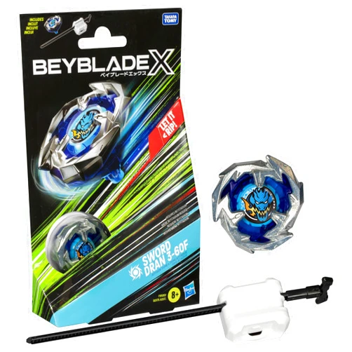 Beyblade X Sword Dran 3-60F Starter Pack Set with Attack Type Right-Spinning Top and Launcher; Battling Top Toys for 8 Year Old Boys and Girls
