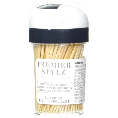 Unique Toothpick Dispenser with 200 Wooden Toothpicks | Premium Quality, Eco-Friendly & Stylish Holder - Perfect for Home, Restaurant, or Party Use