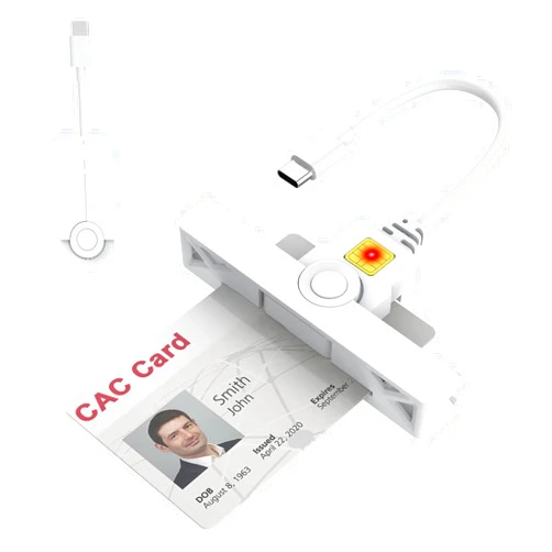 Rocketek CAC Reader Type C, USB C SmartFold CAC Reader, USB C DOD Military Common Access Smart Card Reader and ID Card Reader,Compatible with Mac Os, Windows,Linux(Mini Foldable and Portable Type C)