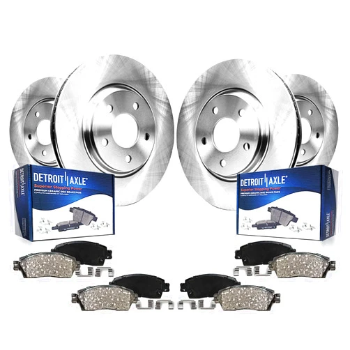 Detroit Axle - Brake Kit for 14-19 Nissan Rogue, 17-19 Rogue Sport, Front and Rear Disc Brake Rotors Ceramic Brake Pads 2014 2015 2016 2017 2018 2019 Replacement