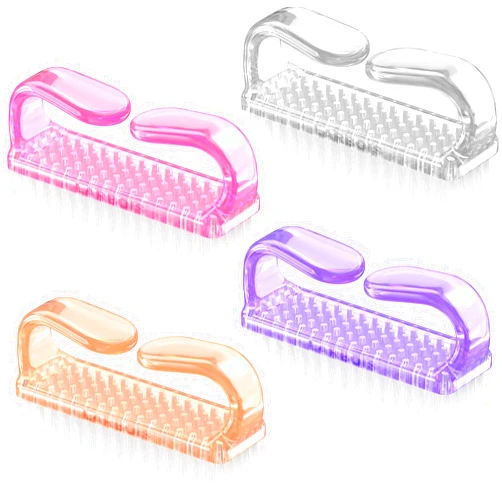 Larbois Handle Grip Nail Brush, Nail Brushes Hand Fingernail Brush Cleaner Scrubbing Kit Pedicure for Toes and Nails Men Women (4 Pack)