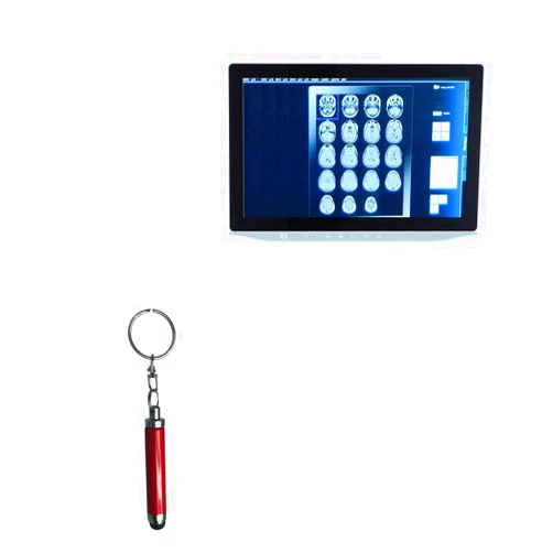 BoxWave Stylus Pen for Axiomtek MPC153-834 (Stylus Pen Bullet Capacitive Stylus, Mini Stylus Pen with Keyring Loop for Axiomtek MPC153-834 - Ruby