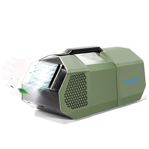 DENBIG Portable Air Conditioner for Tent for 50 Sq. Ft, 1,500 BTU AC Unit with Fan Mode for Truck Van Outdoor Camping Small Rooms, Windowless Air Cooler with Dual Hoses