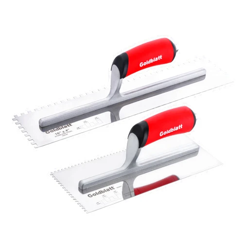 Goldblatt 2-Piece Notch Trowel Set, 1/8
