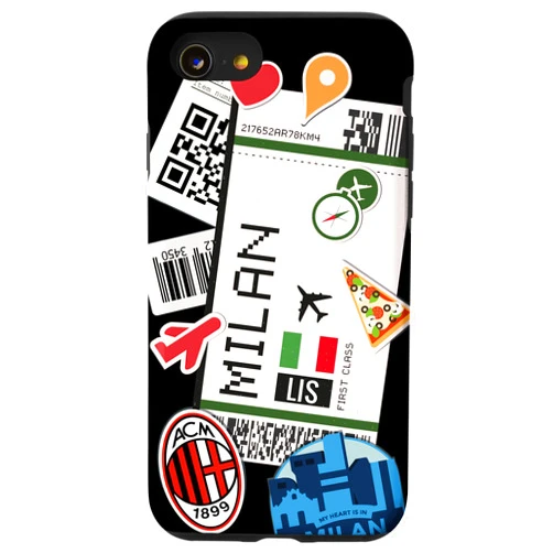 World First Class Boarding Passes iPhone SE (2020) / 7 / 8 Funny First Class Ticket Boarding Pass Milan Italy Case