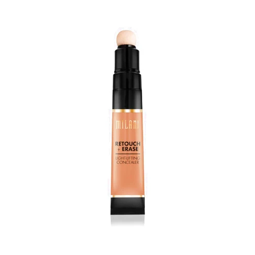 Milani Retouch + Erase Light-Lifting Concealer - Deep Honey (0.24 Ounce) Cruelty-Free Liquid Concealer with Cushion Applicator Tip to Cover Dark Circles, Blemishes & Skin Imperfections