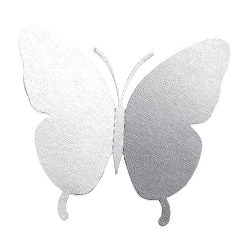 Fashmade 90Pcs Flash Butterfly Wall Decor Stickers Sparkle up Your Birthday Butterfly Decorations (Silver 180Pcs)