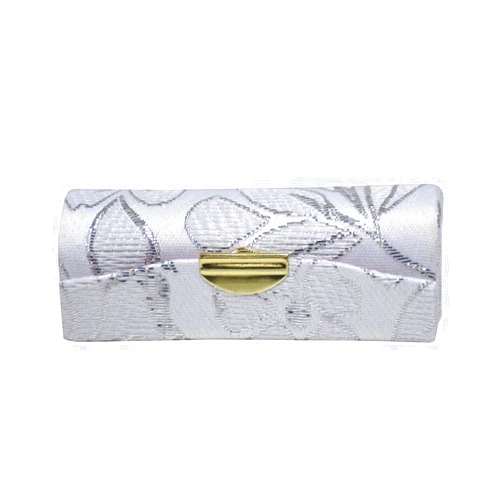 Motique Accessories Elegant Ladies Lipstick Case with Mirror Purse Lip Stick Holder - Silver