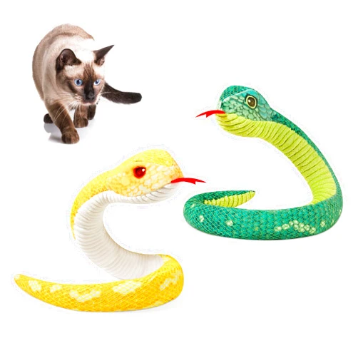 Potaroma Cat Toys Realistic Snake Catnip Crinkly Sound Toy 2 Pcs, Mesh Fabric for Teeth Cleaning, Interactive Kicker Toys for Indoor Kitten Exercise 20 Inches, Green and Yellow
