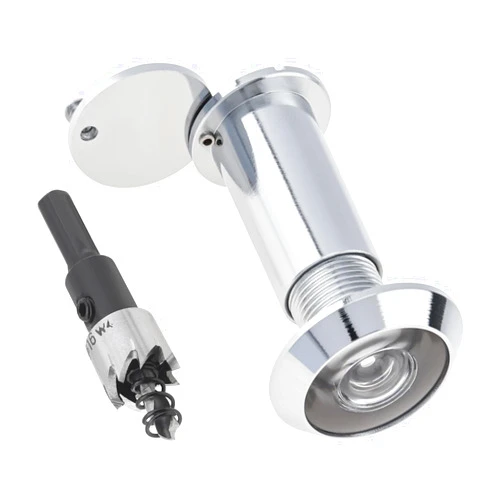 HOJLKLD Door Viewer Peephole,Solid Brass 200 Degree Peep Hole with 16 MM Drill Bit for 1-1/2
