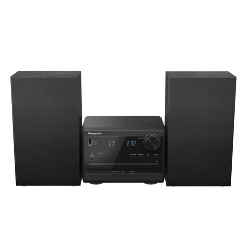 Panasonic Compact Stereo System with CD Player, Bluetooth, FM Radio and USB with Bass and Treble Control, 20W Stereo System for Home with Remote Control - SC-PM270PP-K (Black)