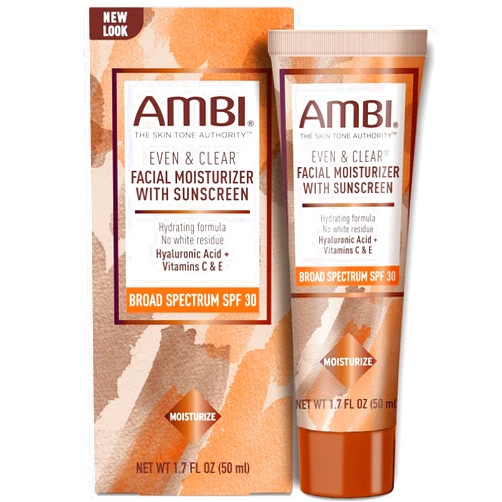 Ambi Even & Clear Facial Moisturizer with Sunscreen SPF 30, 1.7 Ounce